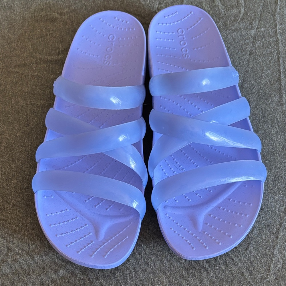 CROCS Women’s Lavender Multi-Strap Slide Sandals